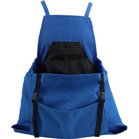 Gartenschürze mit großen Taschen Verstellbare Gartenschürze mit Erntebeutel Geschenk für Gartenliebhaber Blau (1/5)