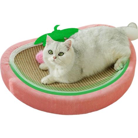 Griffoir Panier pour Chat Griffoire en Sisal Fraise pour Chat (1/5)