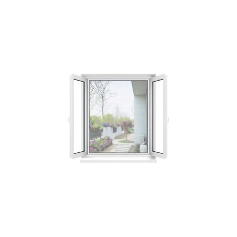 Moustiquaire transparente universelle pour fenêtres, moustiquaire lavable et réglable, à monter soi-même, taille maximale de fenêtre : 130 x 150 cm (1 paquet, blanc)