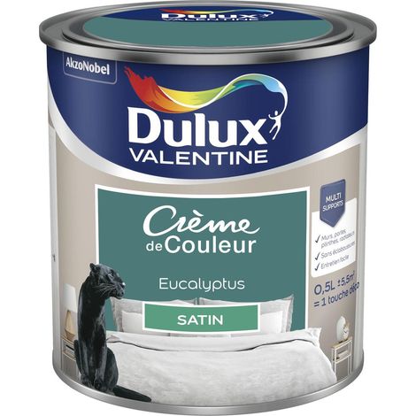 [PROMO] Peinture Crème De Couleur Satin Eucalyptus 0,5 L - Dulux Valentine