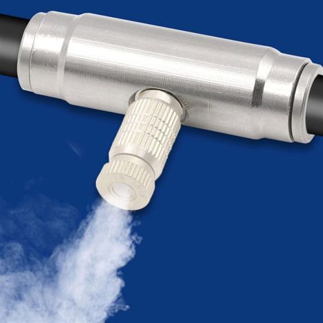 5 Paquets Haute pression Buses de Brumisation en Laiton, UNC 10/24 Buse d'atomisation, Connecteur rapide interface 3/8", pour système refroidissement extérieur (Size : Orifice 0.4mm) - 1.0mm (1/5)