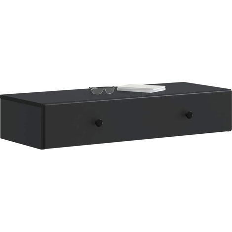 Maison Exclusive - Tavolino da Parete Laterale Nero 87,5 x 34,5 x 17 cm