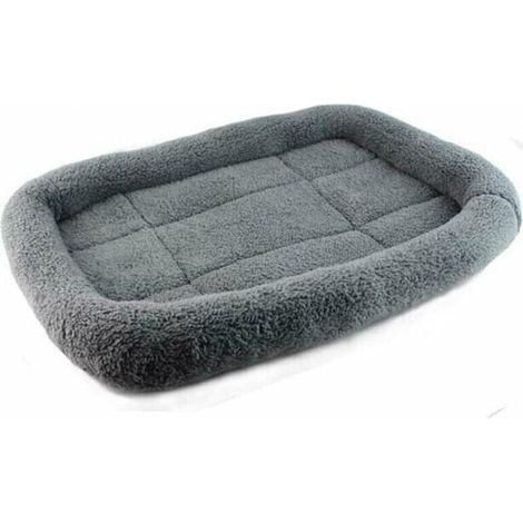 Lit rectangulaire rembourré en cachemire doux et confortable, facile à nettoyer Pour chien et chat Avec bords ronds (1/4)