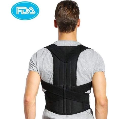 Correcteur de posture - DUO - Réglable - Respirant - Noir - Mixte (1/4)