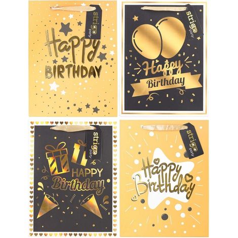 Sacchetto regalo per feste 18x23x10cm mix strigo