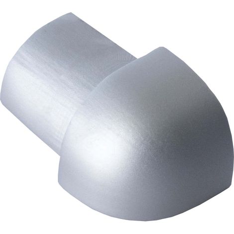 Profilé angle extérieur pour rail de carrelage aluminium anodisé – Quart de cercle 10mm – 1 pièce argent mat – Protection optimale des bords