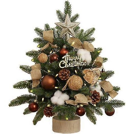 Mini sapin de Noël lumineux de 45 cm, sapin artificiel de table, fonctionne à piles, petit formatcafé (1/5)