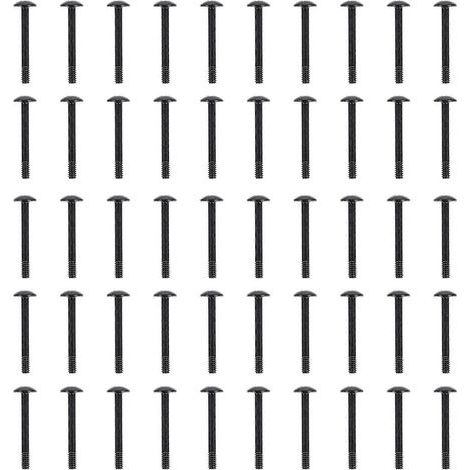 50 vis à tête ronde pour ventilateur de boîtier d'ordinateur, vis autotaraudeuses de 30 mm de long-3.00X0.90X0.70CM-Random Color (1/4)