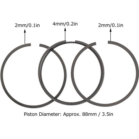 Ensemble de segments de piston pour groupe électrogène diesel refroidi par air 188F 88 mm (1/5)