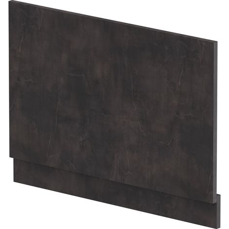 800mm Edge/Power Straight End Bath Panel & Plinth - Textured Matt Metallic Slate