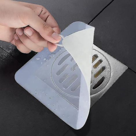 BelleRise - Couvercle de siphon de sol en silicone épais, désodorisant, joint anti-insectes pour baignoire, évier, anti-odeurs, 20 cm x 20 cm (1/2)