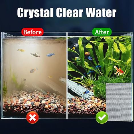 Filter Wadding, 10 x 10 x 2 cm, Biochemical Filter Mat with Honeycomb Structure, Multi-Layer Design with High Permeability for Pond Filter (1/4)