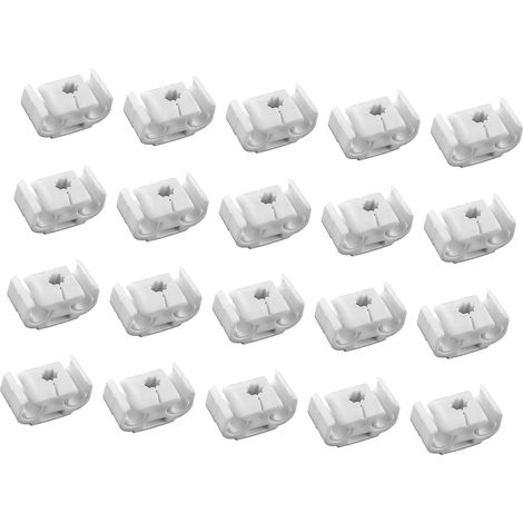 Fixation double pour flexible de frein, compatible avec VW Audi A4/S4/80/100/200, diamètre 4,75 pouces, blanc, lot de 20 (1/5)