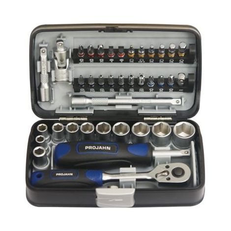 Projahn 394072 Mini Steckschlüssel und Bit-Box 1/4" kompaktes Set Steckschlüssel (1/5)