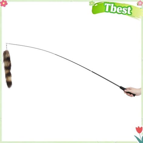 Jouet pour chat - TBEST - Bâton rétractable - Extensible 95 cm - Poignée souple - Non toxique (1/5)