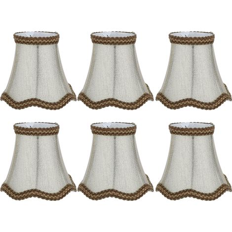 6-teiliges Set Tischlampenüberzüge aus Stoff, Lampenschirmzubehör für E14-Kronleuchterbirnen (1/5)