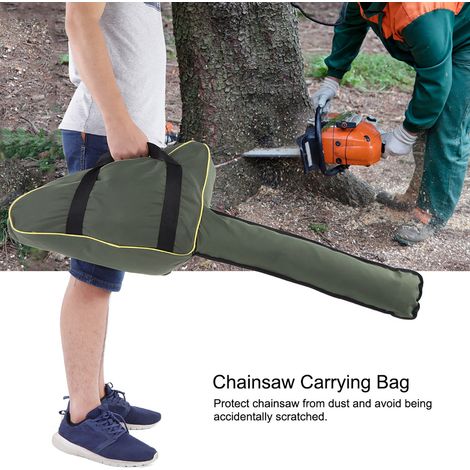 Sac de rangement portable en tissu Oxford pour tronçonneuse, étui de transport pour tondeuse à gazon, boîte de protection (vert) (1/5)