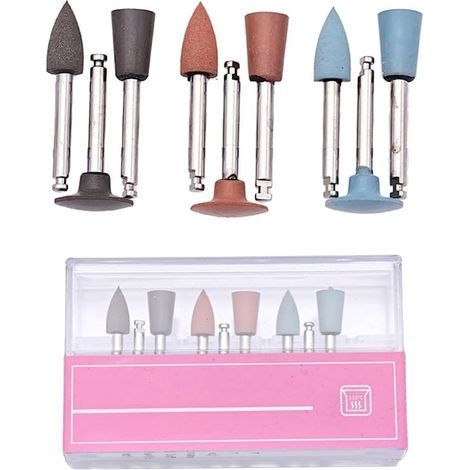 Kit de 9 têtes de polissage en résine pour perceuse, métal, bois, meule, meulage - Outil électrique polyvalent avec étui de rangement portable (1/5)