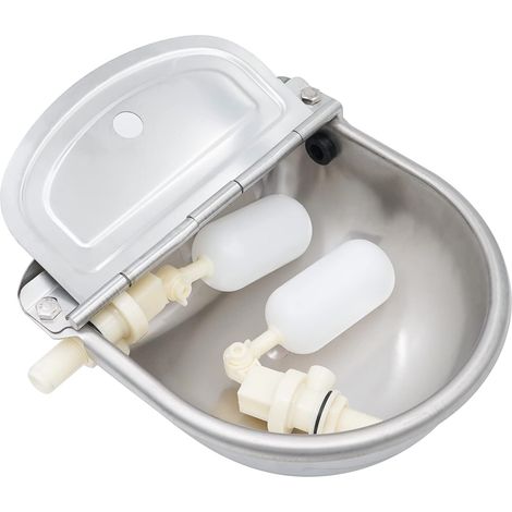 Abreuvoir Automatique pour Chevaux, Abreuvoir pour Bétail en Acier Inoxydable, Abreuvoir pour Vache avec 2 Flotteurs pour Chevaux, Bovins, Moutons, Cochons, Alpagas et Chiens (1/5)