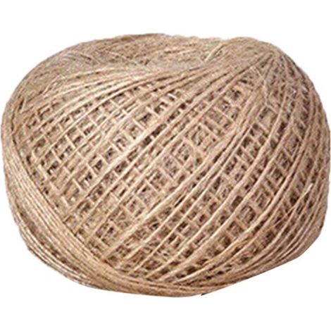 Corde en jute de 100 mètres de long, corde en lin naturel, corde style rustique, corde pour loisirs créatifs (1/5)