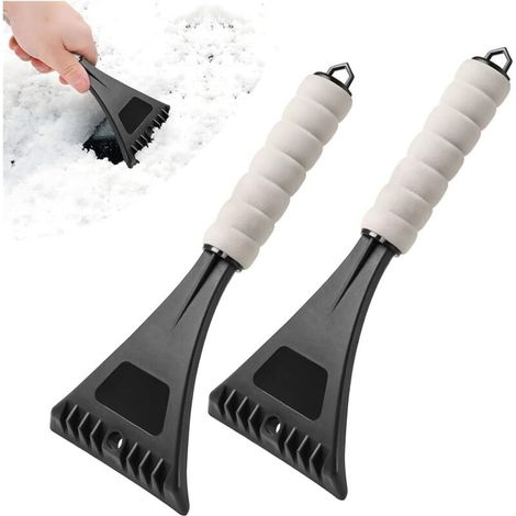 Hiver Vitre de Voiture Pelle à Neige, Grattoir à Glace avec Poignée Douce Antidérapante, Gratte-Givre Racloir en Plastique, Pelle À Neige Voiture, Pare Brise Outil d'hiver(Noir)