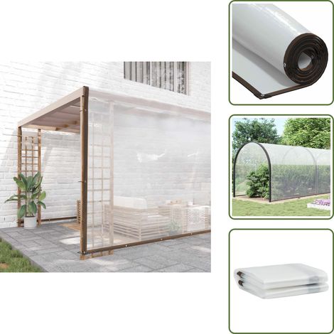 Bâche transparente avec œillets 10x10 m polyéthylène - Bâche Transparente - Bâches Transparentes - Bâche Claire - Bâche Transparente Robuste (1/5)