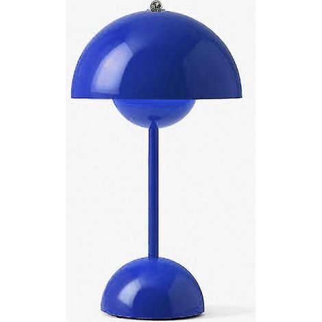 LED-Tischleuchte in Blütenknospenform, Nachtlicht, Pilz-Tischleuchte, skandinavischer Stil, für Nachttisch, Schlafzimmer, Büro, schlichte und moderne Dekoration – UK-Stecker – Dunkelblau (1/4)