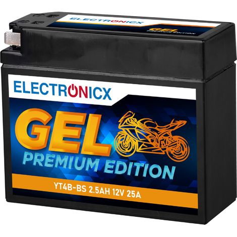 Electronicx Motorrad Batterie YT4B SLA GEL 12V 2,3Ah  AGM wartungsfrei  YT4B-BS Starterbatterie - Premium Batterie 12V Wartungsfrei - Versand DE