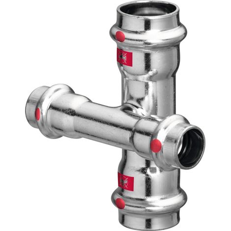 Viega Prestabo-Croce, d1 18, d2 15 acciaio non legato, zincato modello 1148, 601157