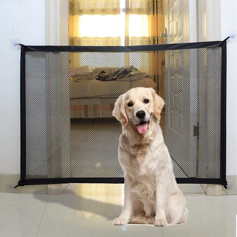 Barrière de sécurité pour chien Magic Gate pliable, protection de porte et d'escalier (180 x 72 cm) (1/5)