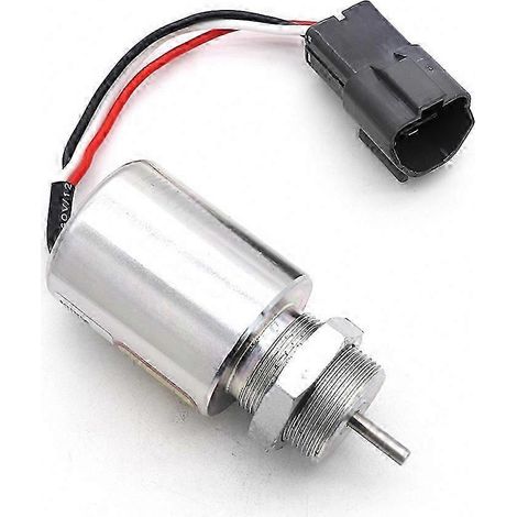 12-V-Kraftstoffabsperrventil für L2E-, L3E-, S3L- und S4L-Motoren, Kompaktbagger und Dieselmaschinen (1/5)