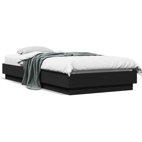 Maison Exclusive - Bettgestell Schwarz 100x200 cm Holzwerkstoff