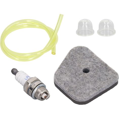 Bougie d'allumage en alliage d'aluminium, filtre à air, durite carburant et poire d'amorçage pour Stihl FS90 FS100 FS110 FS130, kit d'entretien complet. (1/5)