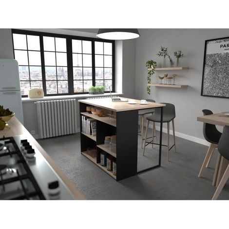 Table de bar 109 x 80 x 90 cm – Chêne artisan – Design moderne pour cuisine et salle à manger – Idéal pour petits espaces