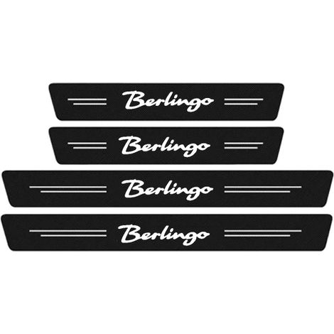 (4 pièces pour seuils de porte) Autocollants de seuil de porte,de coffre et de protection pour pare-chocs de voiture Citroën Berlingo (logo 2021,2020,2019,2018,2017,2016,2015,2014) (1/3)