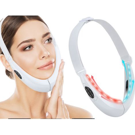 Éliminateur de Double Menton Appareil, Intelligent Lifting Visage Masseur Visage, EMS V Face Lifting Appareil Anti Rides Visage EMS Micro Courant Visage Double Menton Réducteur (1/5)