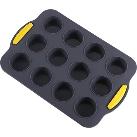 Moule à Muffins Silicone Cavités Plaque de Cuisson Antiadhésive Outil de Cuisson pour Muffins et Cupcakes,Parent,-