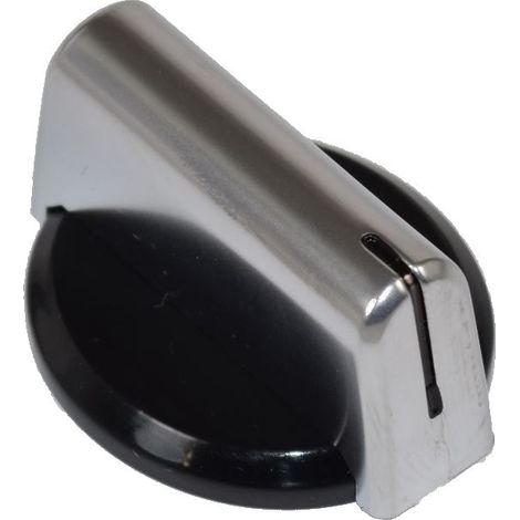 Baumatic Compatible Replacement Black Silver Oven Cooker Hob Control Knob Pack of 1 (1/3)