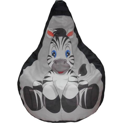 Poltrona a Sacco Pouf in Poliestere Design Zebra Avalli