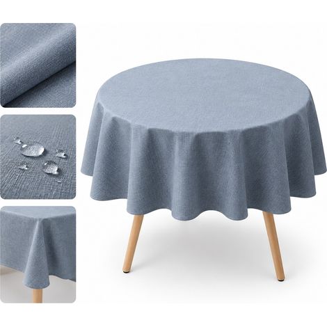 1 Pièce Gris Uni Rectangle Nappe de Table en PVC Imperméable Essuyable Décorative 120 cm 0,5 kg Salle à Manger Cuisine Séjour (1/5)