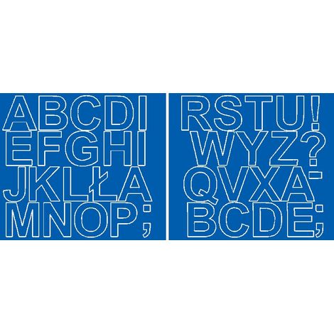 Adesivi autoadesivi con lettere, 5 cm, blu opaco (1/2)