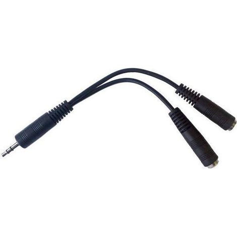 Doubleur de prise jack 3.5mm - PIXMANIA - Connectez 2 casques - Noir - Audio - Stéréo