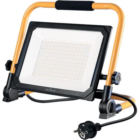 Rexer Projecteur LED 100W 11000 lumen IP65, lampe de travail puissante 4000K blanc neutre, support réglable, 230V avec câble 1.5 m, pour chantier garage jardin extérieur (1/5)