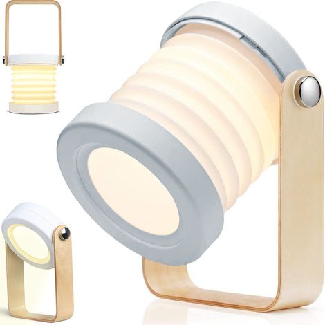 Lampe de table portable à LED, lampe à batterie rechargeable 4000 mAh avec USB (1/3)