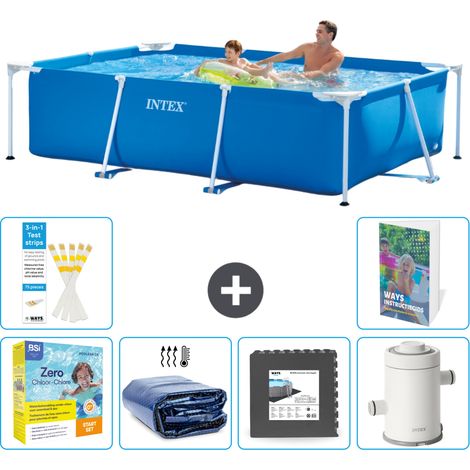 Rechteckiger Frame Pool - 260x160x65 cm - 7-teilig S111