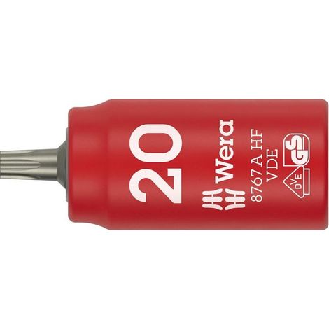 WERA Steckschlüsseleinsatz 8767 A VDE HF 1/4 ″TX 20 Länge 36 mm (1/4)
