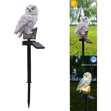 Lampes solaires LED imperméables en forme de hibou, luminaire décoratif d'intérieur, idéal pour un jardin, une pelouse, une clôture, des sentiers, une cour ou un Patio