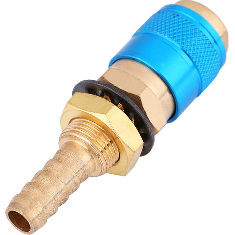 Wassergekühlter Schnellanschluss für MIG/TIG-Schweißbrenner mit Gasadapter (Blau) (1/5)