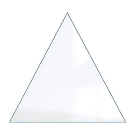 Vitre Focus ARCHI - Verre Triangle isocèle pour insert - 454 x 280 mm (L1 x H1) - 4 mm autonettoyant