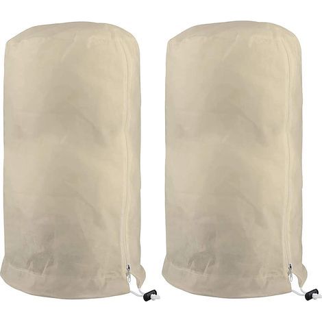 Voile D'hivernage Plante,Voile Hivernage Olivier,Voile Dhivernage Arbre,Housse De Protection Tomate Citronnier,Housse Hivernage pour Plantes Sac Vegetaux Jardin Tissu Non Tissé (60×80cm,Beige) (1/5)